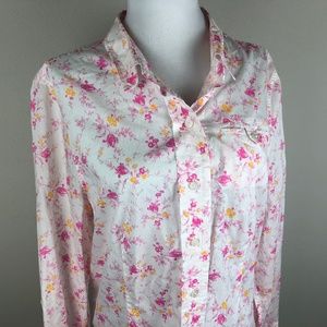 Liz Claiborne Long Sleeve Blouse Size 14 Pink